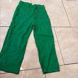 Nicole Miller Vibrant Green Cargo Pants